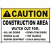 Caution Construction Area Sign